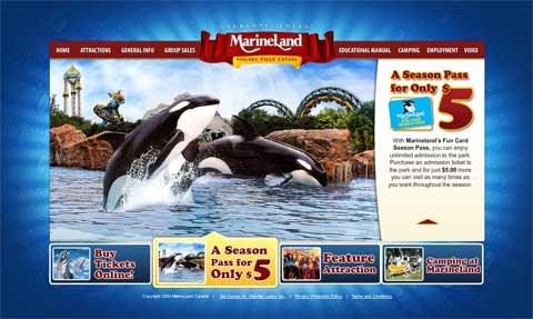 Marineland Canada in Niagara Falls Launches New Website!