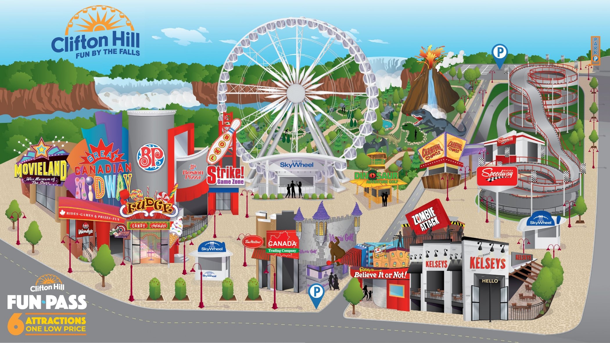 Clifton Hill Attractions Map