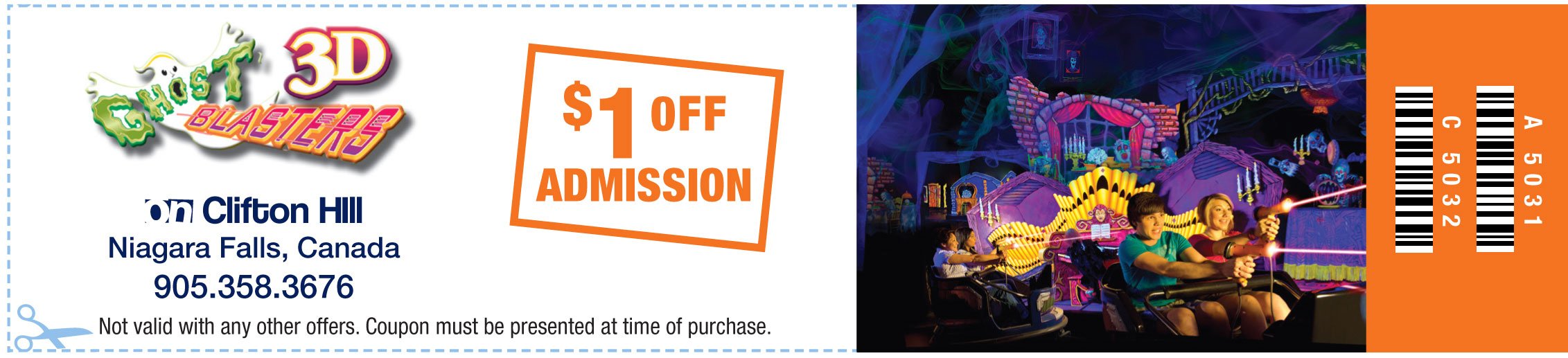 Ghost Blasters Admission Coupon