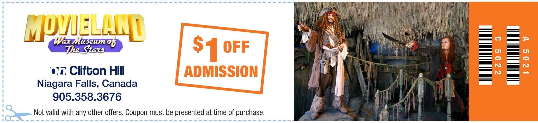 Movieland Wax Museum Admission Coupon