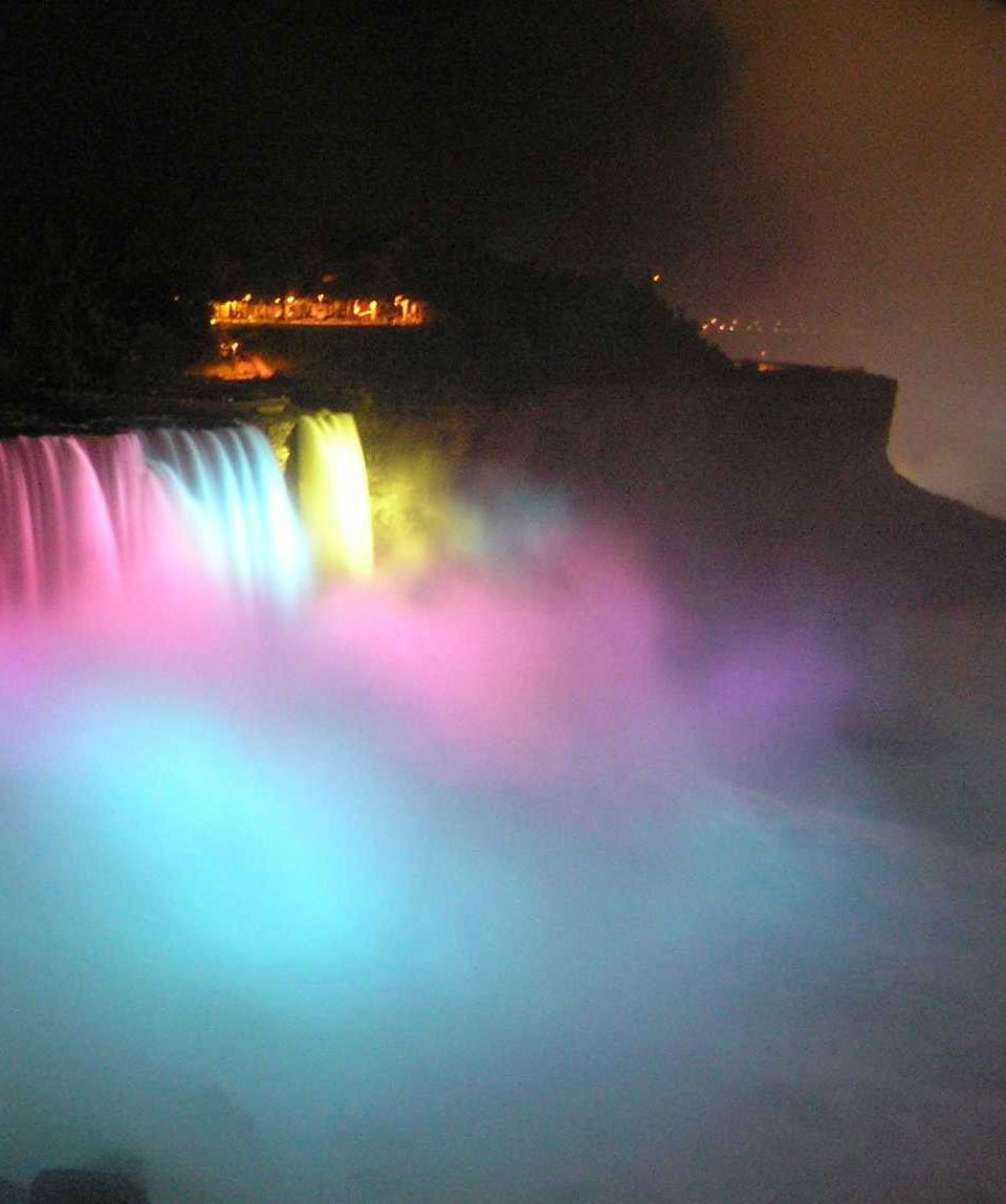 Niagara Falls illuminated