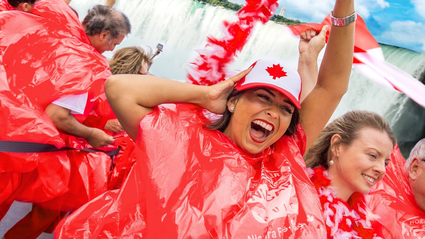 Canada Day Celebration Daytime on the Niagara City Cruise on the Niagara River.