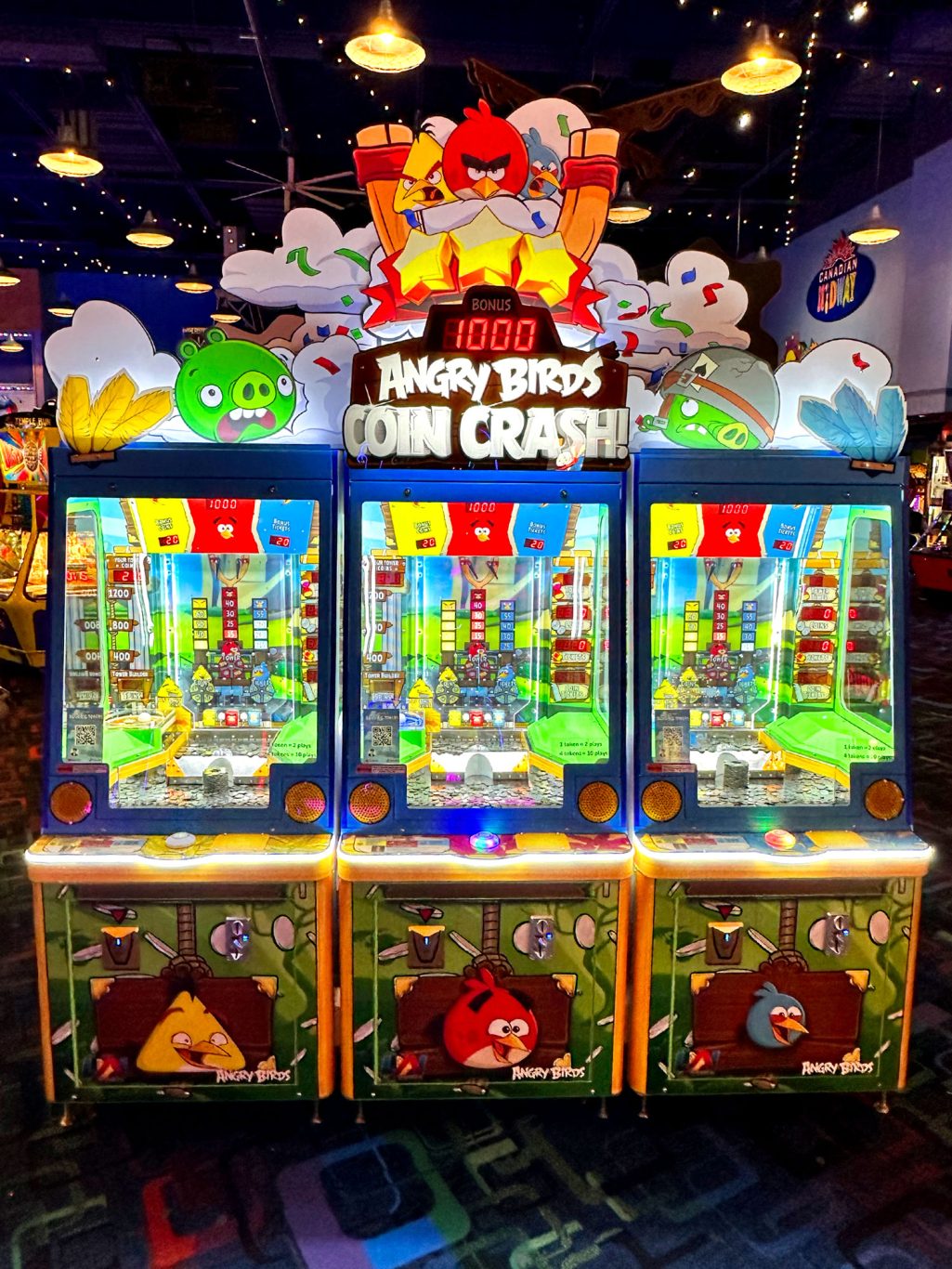 Angry Birds Coin Crash game inside the Great Canadian Midway