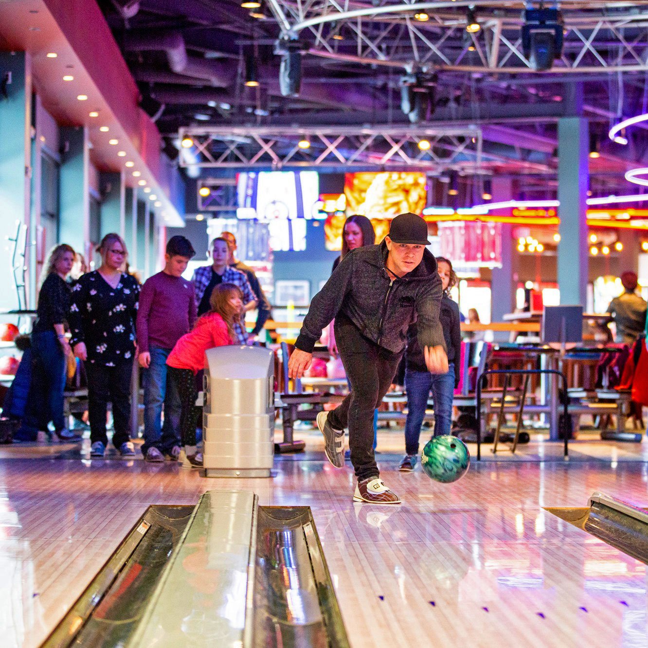 Strike Bowling Family having Fun