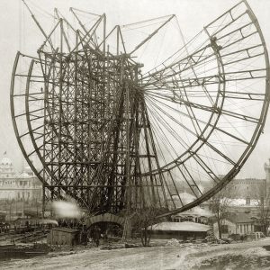 Construction of the Ferris Wheel at the 1904 World's Fair, 19 April 1904