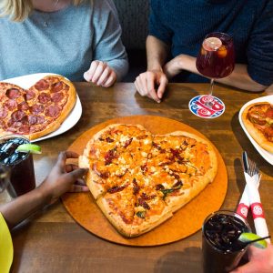 heart shaped pizza