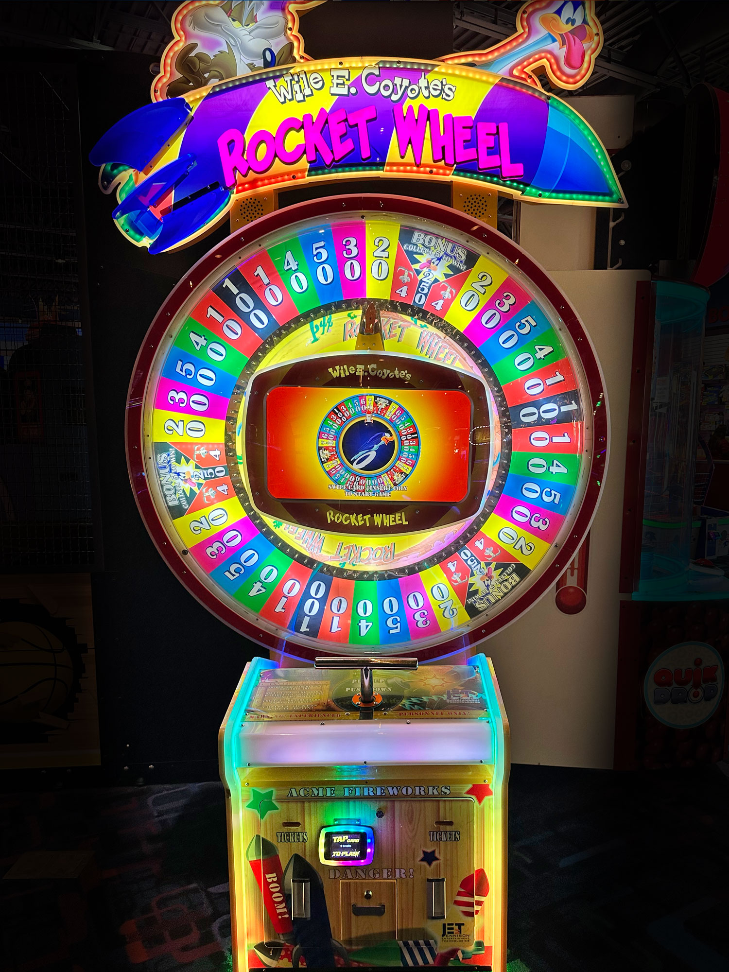 Rocket Wheel game inside the Great Canadian Midway