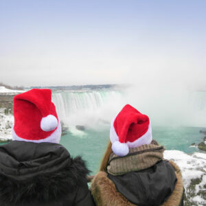 Niagara Falls winter couple
