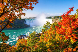 Autumn view of Niagara Falls