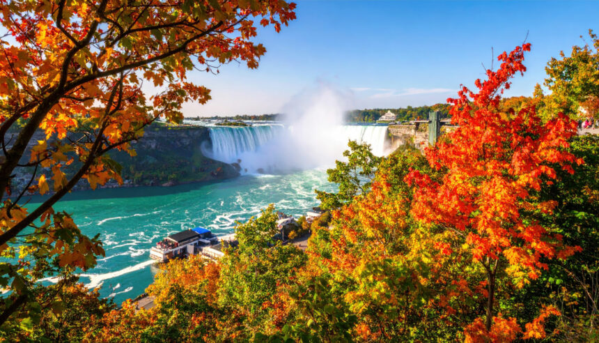 Autumn view of Niagara Falls