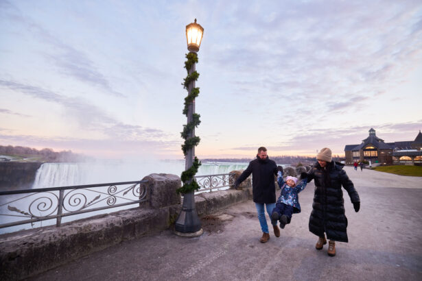 Niagara Falls family winter afternoon