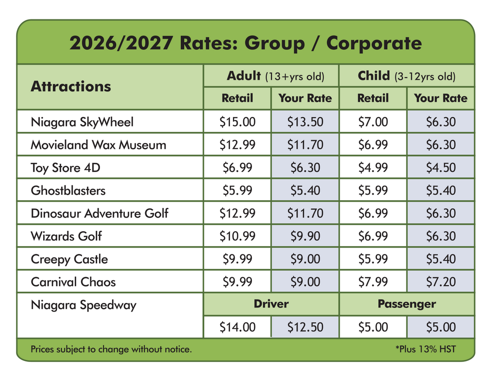 Group Rates 2025