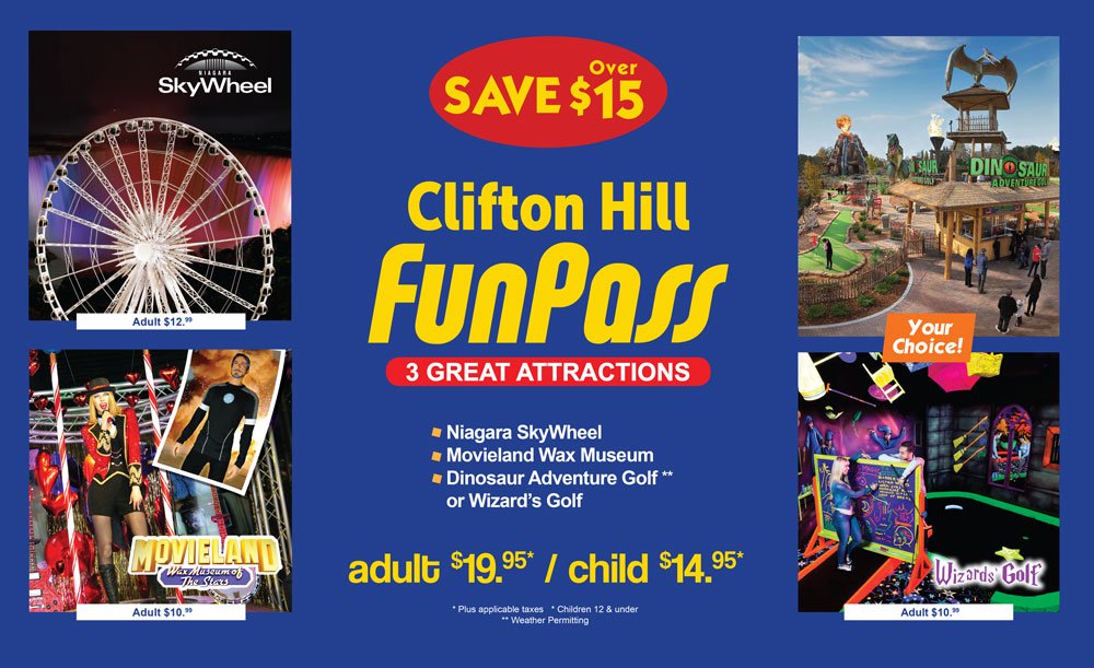 Clifton Hill FUN PASS Clifton Hill, Niagara Falls Canada