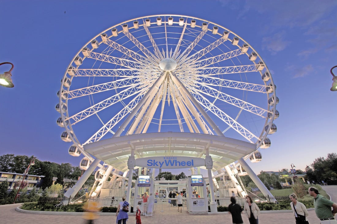 Skywheel Photo at Dusk From Below