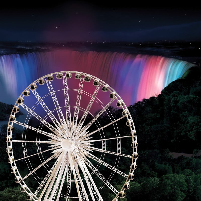 Skywheel Aerial Photo At Night