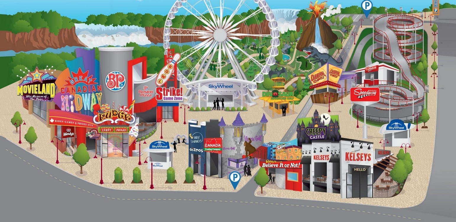 Animated map of Clifton Hill Fun by the Falls