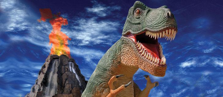 Dino Adventure Golf T-Rex with Volcano Going Off