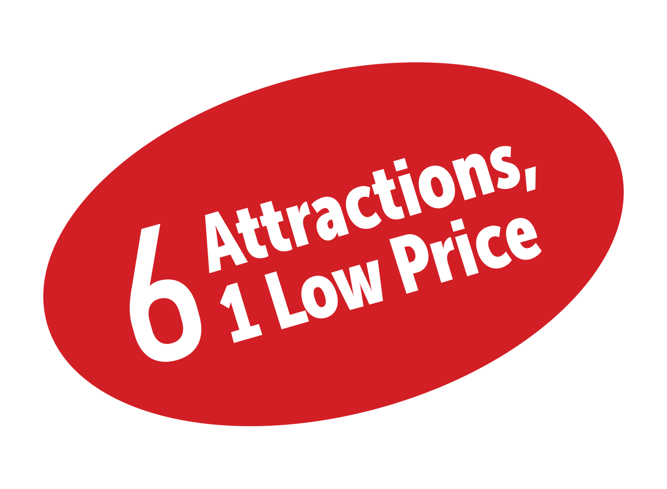 6 attractions 1 prix bas