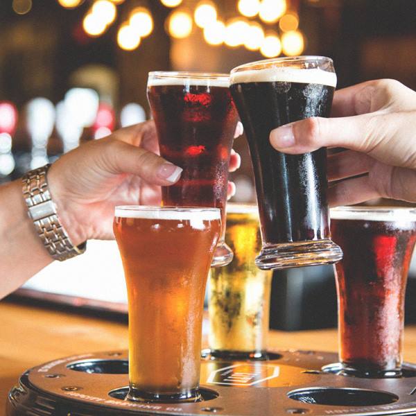 Closeup of Kelsey's Beer Sampler