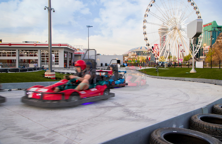 Niagara Speedway Karts Racing at Track Level