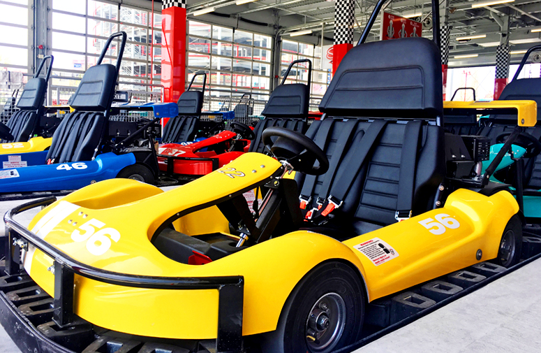 Niagara Speedway Yellow Kart Closeup