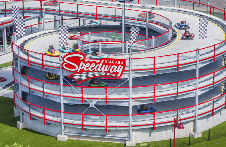 Niagara Speedway four story corkscrew ramp