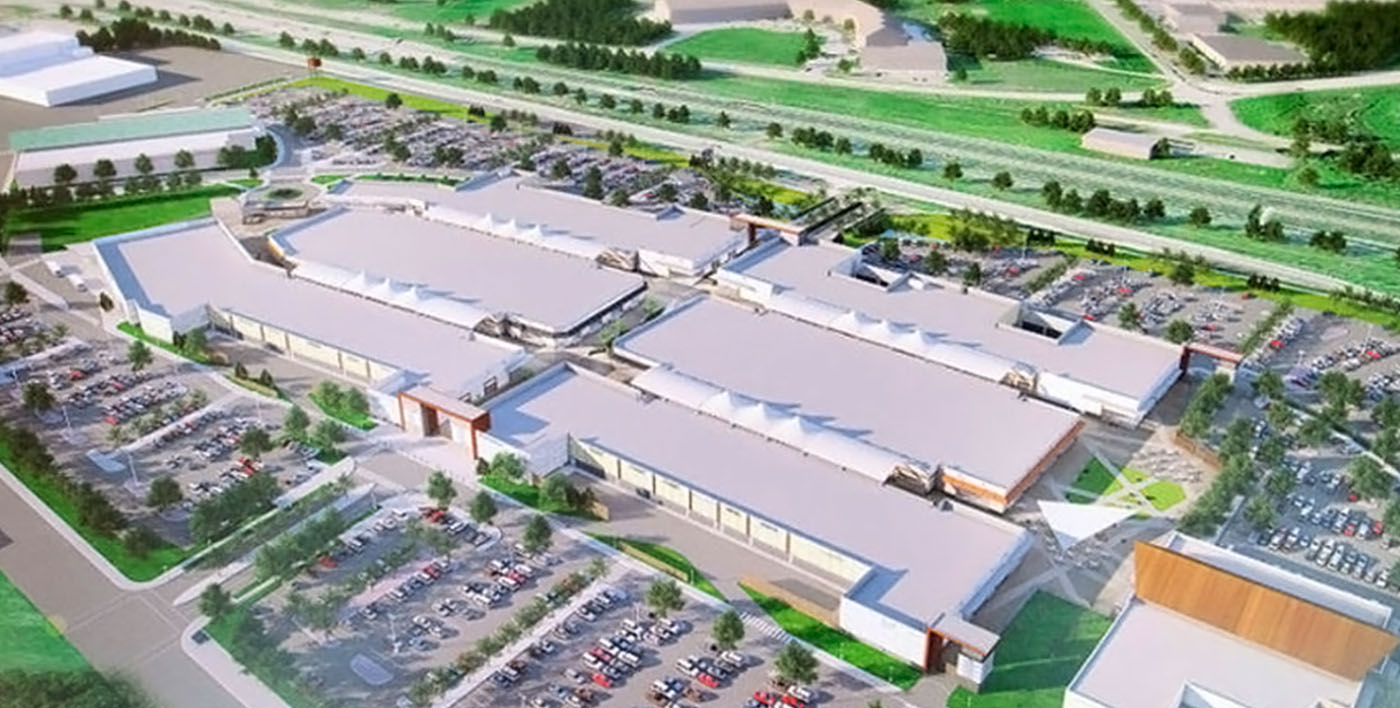 Outlet collection birds eye view