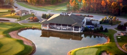 Aerial View Of Golf Clubhouse 