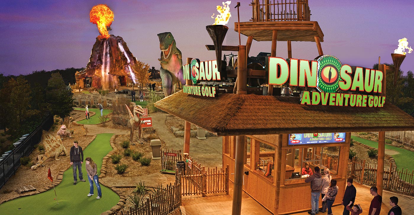 Dinosaur Adventure Golf Clifton Hill Niagara Falls Canada - adventure land roblox