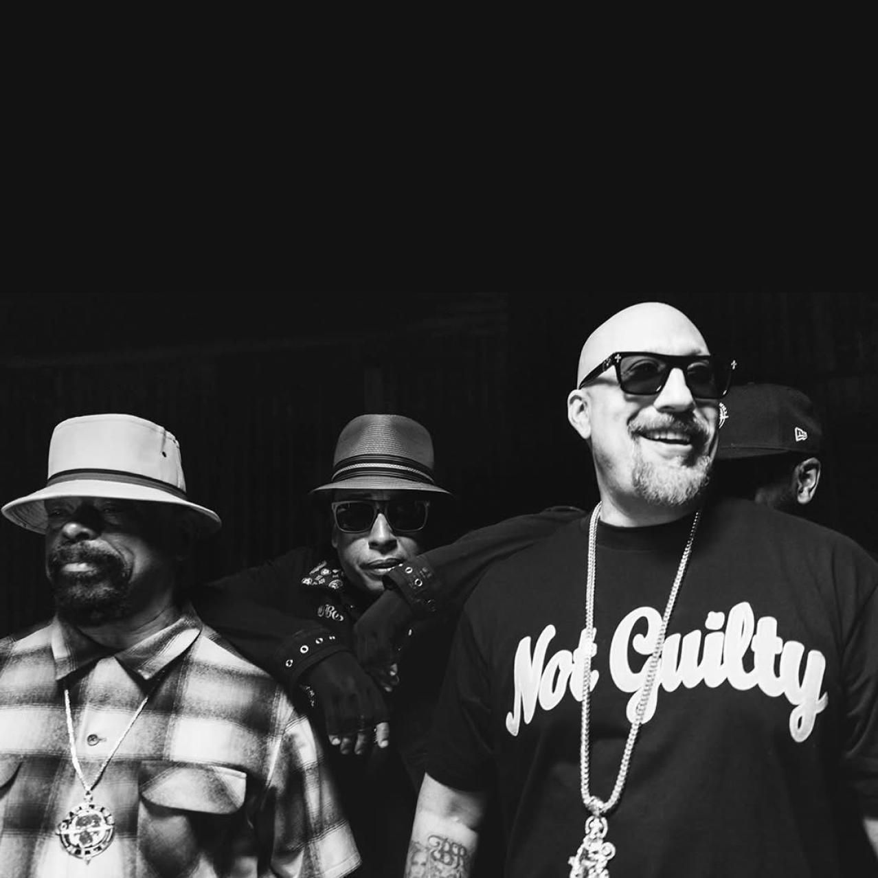 Cypress Hill band members in black & white