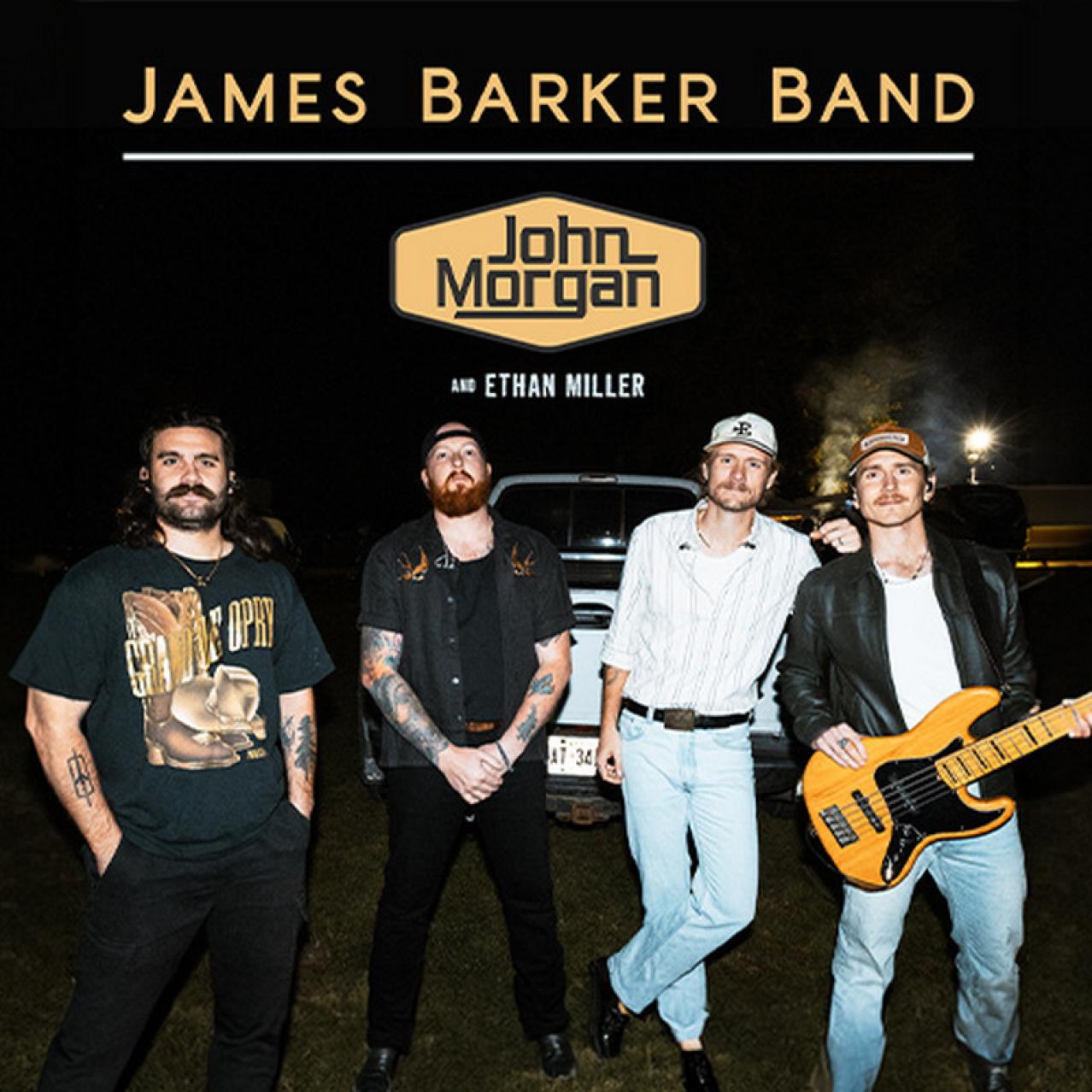 James Barker Band Promo Poster featuring artist line up and a group photo of the band members