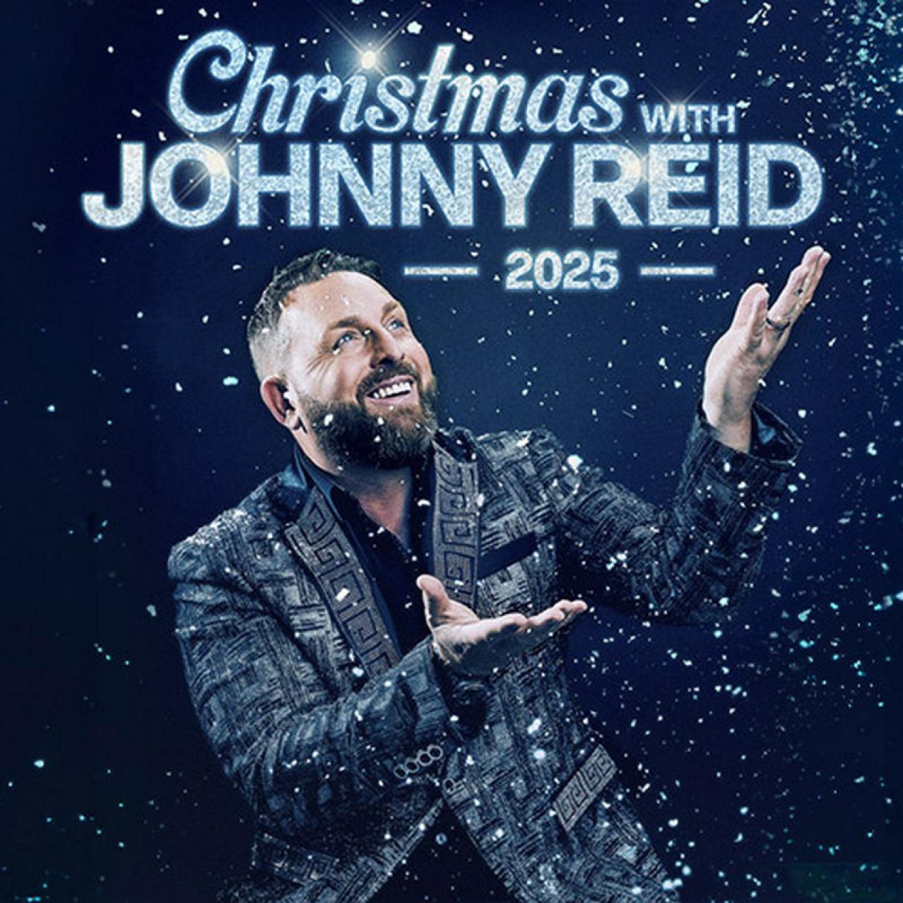Johnny Reid covered in snow