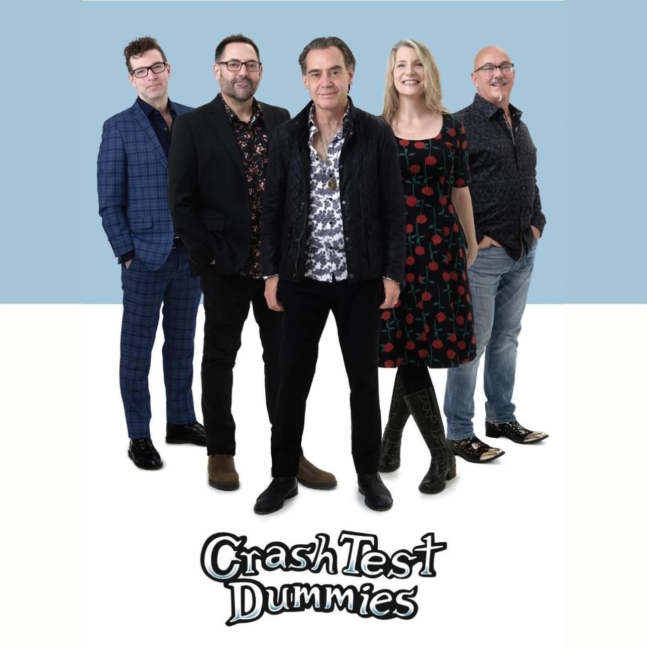 Crash Test Dummies band members standing in the centre