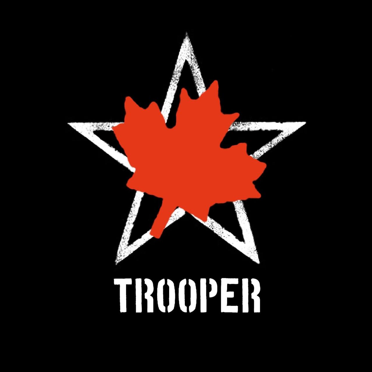 Animated star with a red maple leaf laying over it and a black background