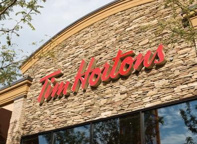 Tim Hortons Exterior Sign Facing Courtyard