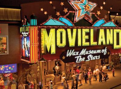 Movieland Wax Museum at Night