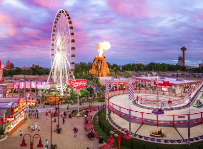 Niagara Speedway at Dusk with Colorful Sky