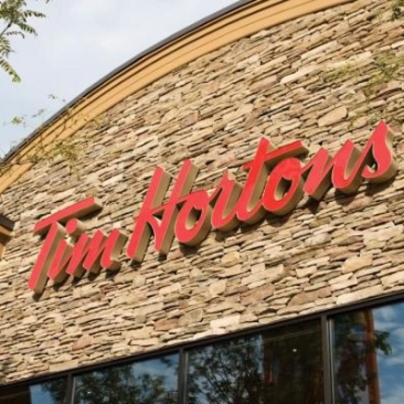 Tim Hortons Exterior Sign Facing Courtyard